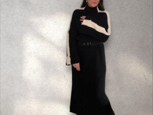 Kleid "Wintertraum“ - schwarz & creme