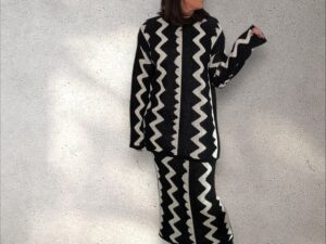 Zweiteiler Strick - Pullover & Rock