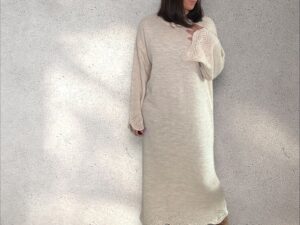 Kleid "Welle“ - beige