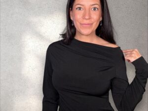 Asymmetrisches Longshirt schwarz