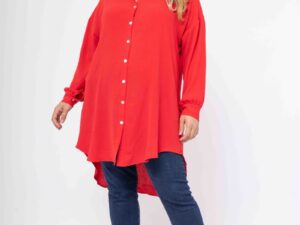 +Size Hemdkleid - rot