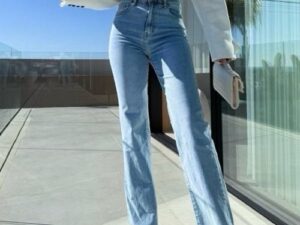 Jeans mit weitem Bein