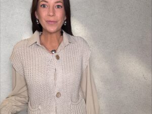 Weste kurzarm - creme