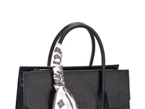 Handtasche mit modischen gebundenen Tuch