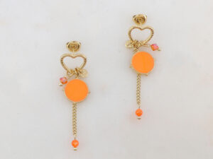 Herzstecker mit Perlen aus Edelstahl