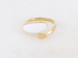 Edelstahlring Paris in weiß