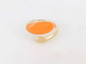 Edelstahlring Paris in orange