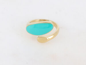 Edelstahlring Paris in türkis