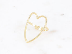 Edelstahlring - großes leeres Herz