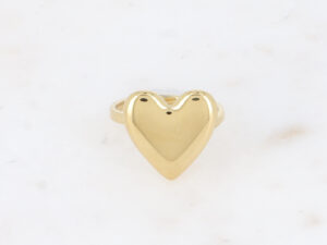Edelstahlring - kleines Herz