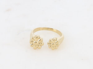 Edelstahlring - gefüllte Blume